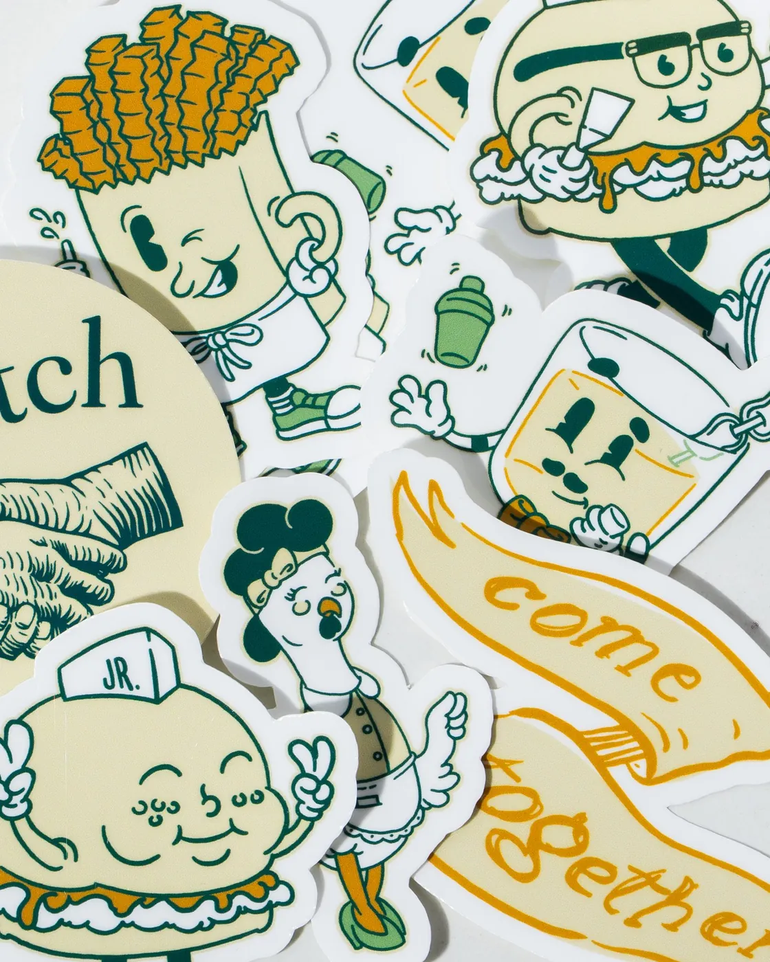 Sheet of Scratch character stickers